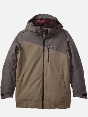 Oakley QUEBEC INSULATED Men's L Winter Ski Snowbaord Jacket OLIVE Like NEW